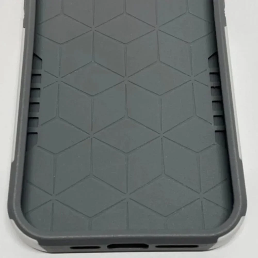 iphone 14 Pro Max Phone Case White Grey Rugged Anti-Scratch Mag Safe Shock-Proof
